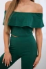 Set with a frill dark green