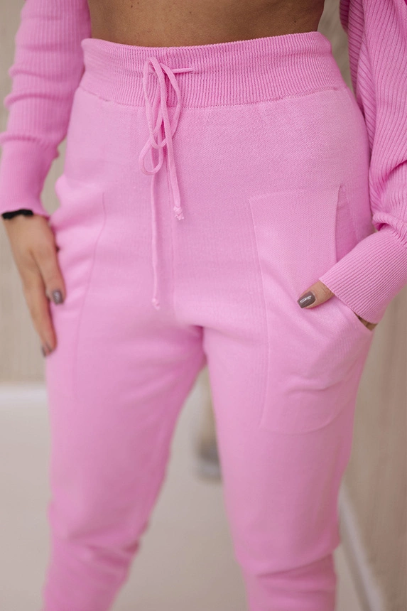 Sweater set two-piece light pink