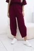 Baumwollset Bluse + Hose weinrot