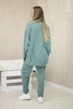Oversize cotton set sweatshirt + pants dark mint