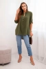 Bluse mit längerem Rücken khaki