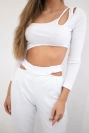 Set with a top blouse white