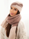 A set women's hat and scarf Fango+Beige