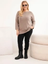 Dámsky sveter plus size s lodičkovým výstrihom Fango
