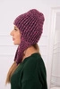 Women's long eared cap Jana K314 purple+navy blue