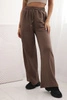 Damen Baumwoll Cargo-Hosen mit Taschen und Kette beige