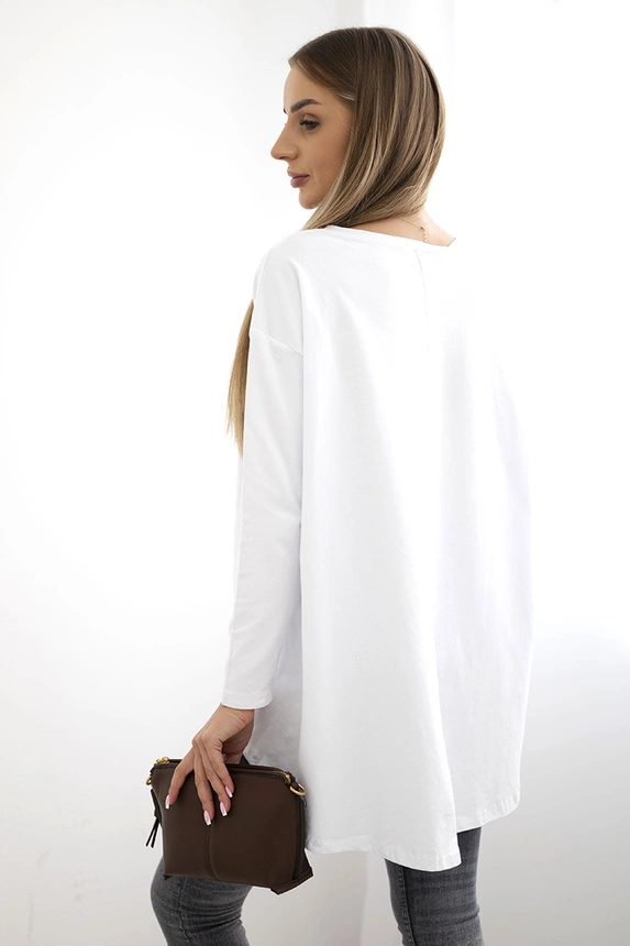 Women's blouse with eagle and Canyon inscription white