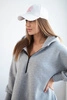 Insulated sweatshirt with slits on the sides gray