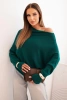 Damenpullover aus Viskose asymmetrisch Batwing hell türkis
