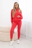 Komplet 3-częściowy bluza + top + legginsy malinowy