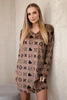 Velvet dress with a decorative pattern Kamel