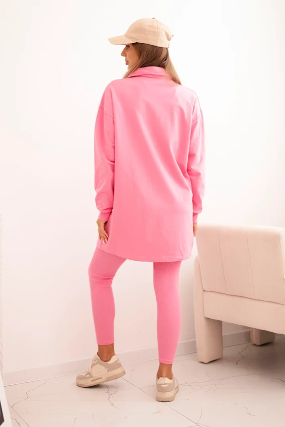 3-piece set of sweatshirt, top and leggings light pink