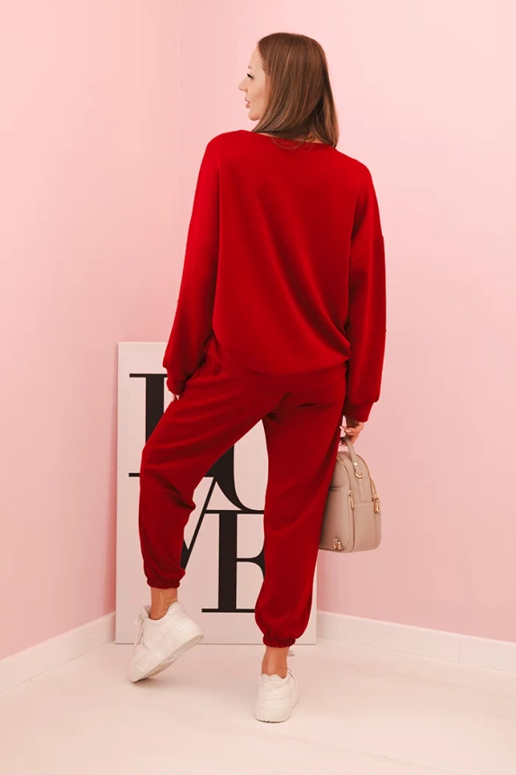 Set sweatshirt + pants butter red