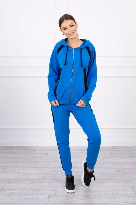 Gestreiftes Sport-Set kornblumenblau