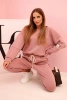 Set sweatshirt + pants buttery fabric dark pink
