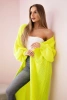 Pullover lange Strickjacke gelb neon
