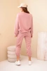 Set sweatshirt + pants buttery fabric dark pink