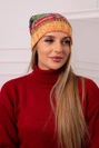 Čapica s fleece Klaudia K255 neónová zelená+oranžová