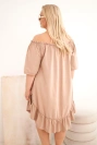 Women's Plus Size cotton dress with ruffle fango