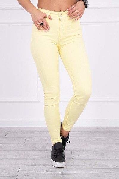 Джинсовые джинсы желтый