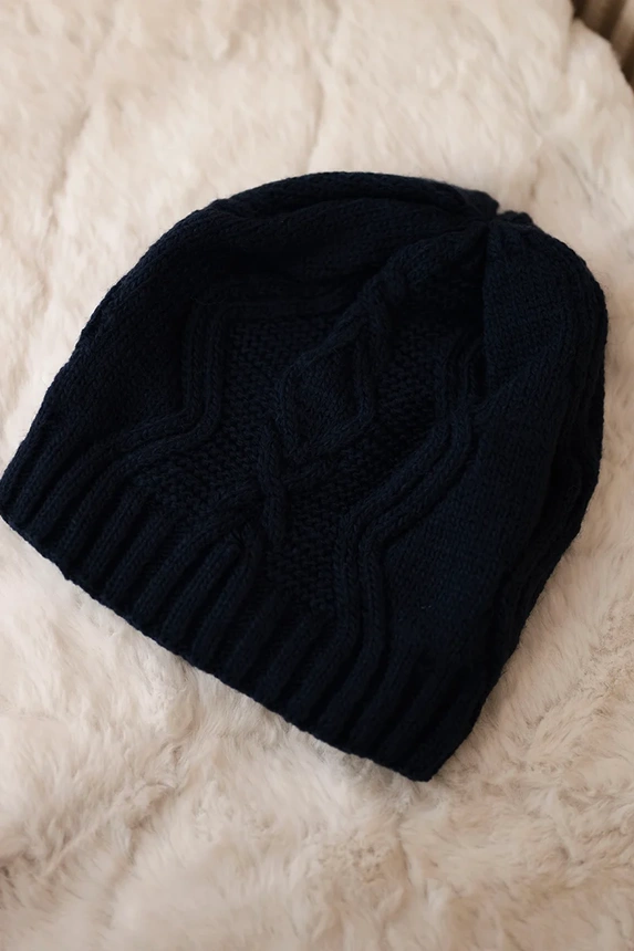 Fleecová čepice Sylwia K244 navy blue