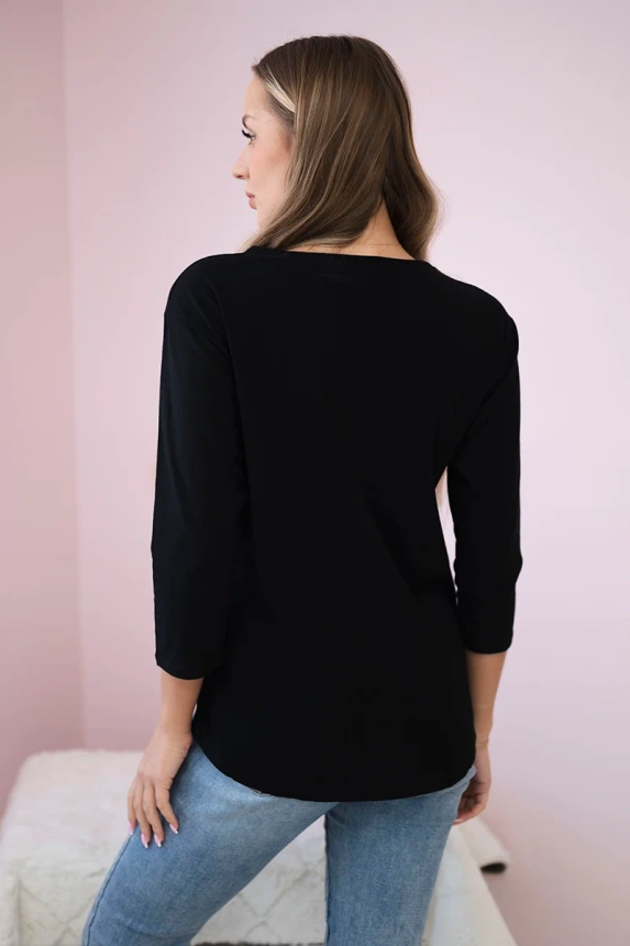 Blouse with print Star Style black