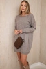 Viscose sweater with pockets cappuccino