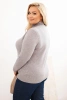 Women's Plus Size viscose sweater with a classic cut turtleneck gray