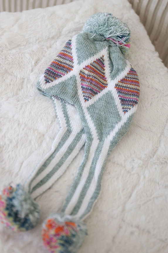 Women's long eared cap Eunika K322 mint