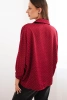 Damenbluse elegant aus Viskose mit Knöpfen und Kragen bordeaux