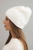 Women's winter hat made of wool K441 white
