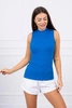 Sleeveless blouse mauve-blue