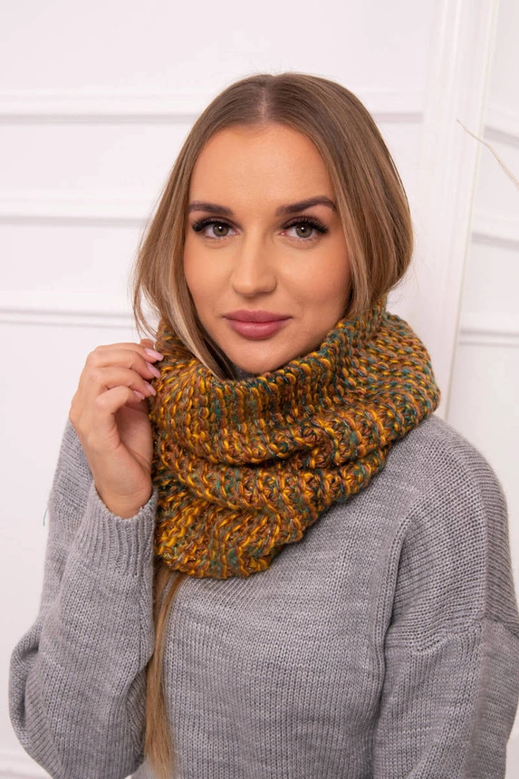 KN16 Senfgelber Snood für Frauen