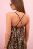 Women's dress with straps with an animal motif camel