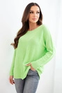 Women's viscose sweater with long sleeves and a round neckline apple