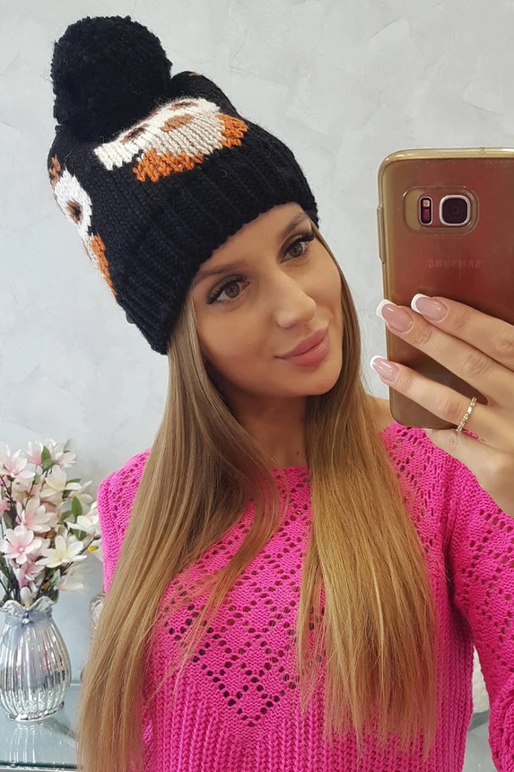 Dámská čepice Owl K340 černá