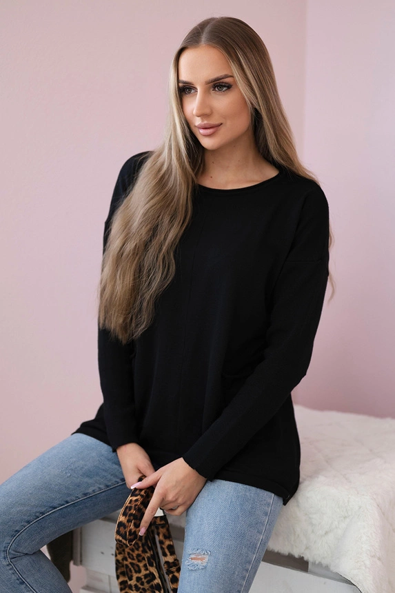 Pullover mit Vordertaschen schwarz