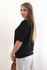 Women's short-sleeve viscose sweater black
