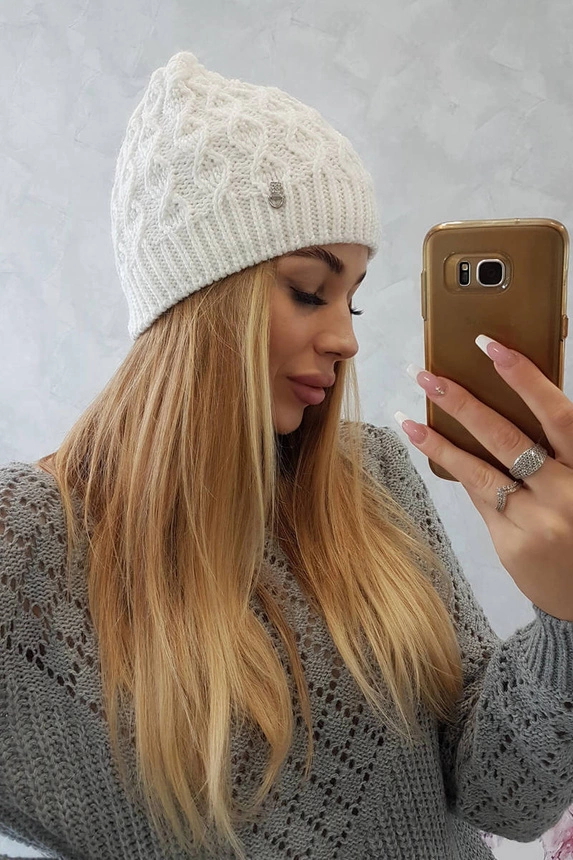 Cap with fleece Roma K224 white