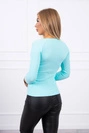 Blouse with decorative buttons mint