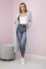 Sweater long cardigan light grey