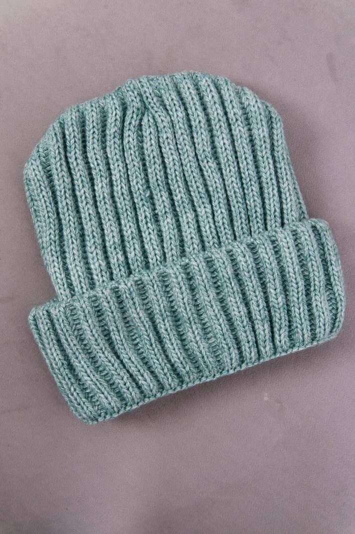 Cap with turn up Magda K293 dark mint