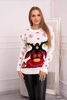 Christmas sweater with reindeer ecru