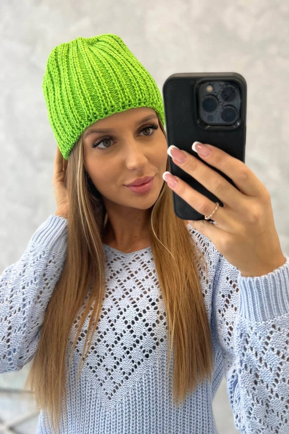 Dámska čiapka Rebeka K345 zelený neón