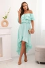 Women's off-the-shoulder dress with a longer back mint