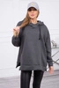 Insulated sweatshirt with a zipper on the side graphite