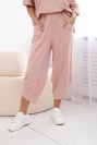 Baumwollset Bluse + Hose dunkles Puderrosa