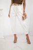 Summer Punto trousers with leg closure ecru