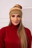 Cap with fleece Patrycja K254 mustard+khaki