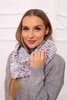 KN16 Damen Snood blau + kastanienbraun